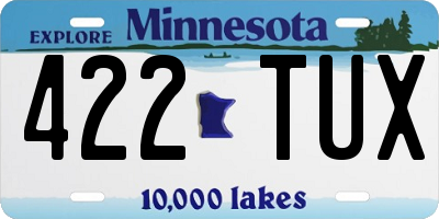 MN license plate 422TUX