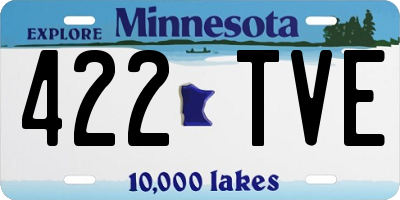 MN license plate 422TVE