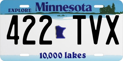MN license plate 422TVX