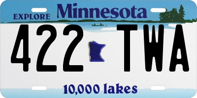 MN license plate 422TWA