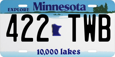 MN license plate 422TWB