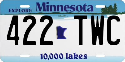 MN license plate 422TWC