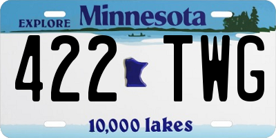 MN license plate 422TWG