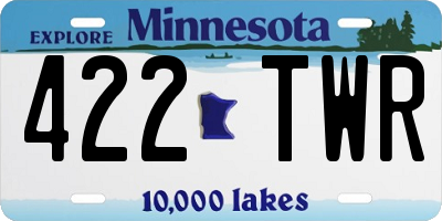 MN license plate 422TWR