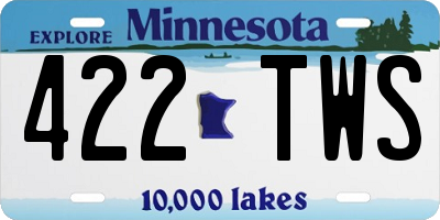 MN license plate 422TWS