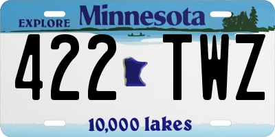 MN license plate 422TWZ