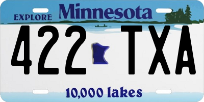 MN license plate 422TXA
