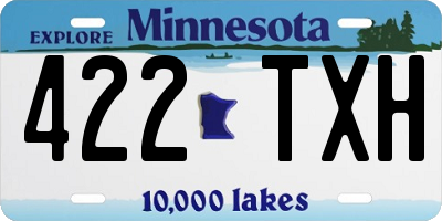 MN license plate 422TXH