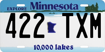 MN license plate 422TXM