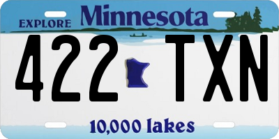 MN license plate 422TXN