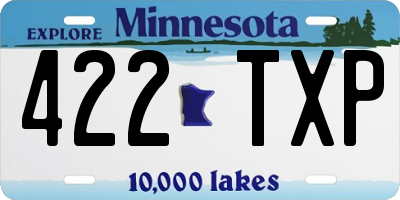 MN license plate 422TXP