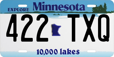 MN license plate 422TXQ