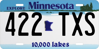 MN license plate 422TXS