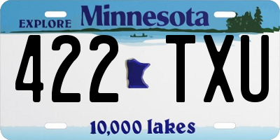 MN license plate 422TXU
