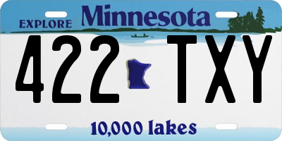 MN license plate 422TXY