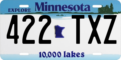 MN license plate 422TXZ