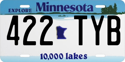 MN license plate 422TYB