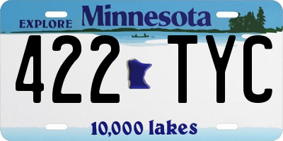 MN license plate 422TYC