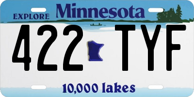 MN license plate 422TYF