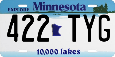 MN license plate 422TYG