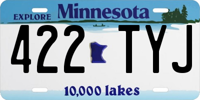 MN license plate 422TYJ