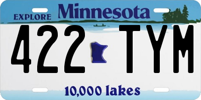 MN license plate 422TYM