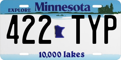 MN license plate 422TYP