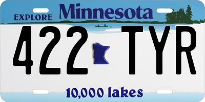 MN license plate 422TYR