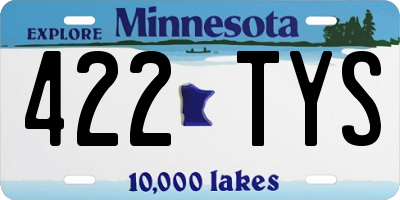 MN license plate 422TYS