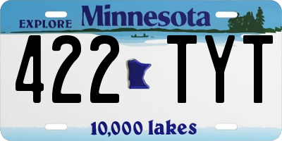 MN license plate 422TYT
