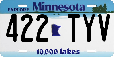 MN license plate 422TYV