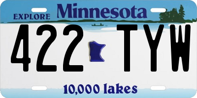 MN license plate 422TYW