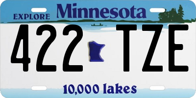 MN license plate 422TZE