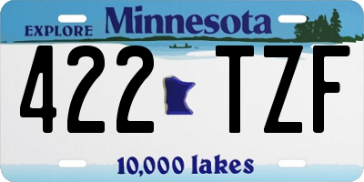 MN license plate 422TZF