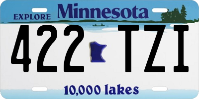MN license plate 422TZI