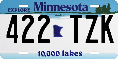 MN license plate 422TZK