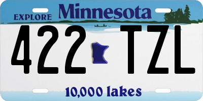 MN license plate 422TZL
