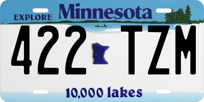MN license plate 422TZM