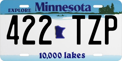 MN license plate 422TZP