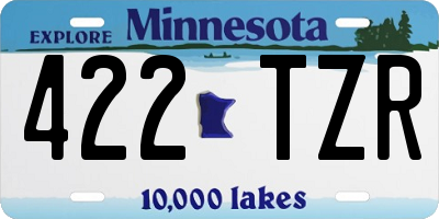 MN license plate 422TZR