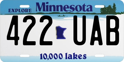 MN license plate 422UAB