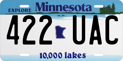 MN license plate 422UAC
