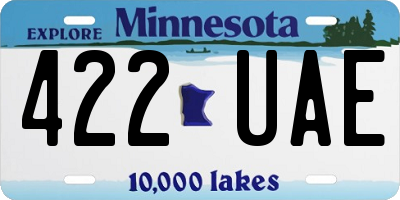 MN license plate 422UAE