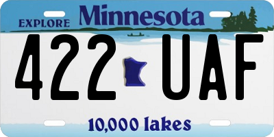 MN license plate 422UAF