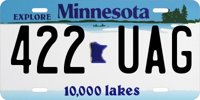 MN license plate 422UAG