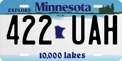 MN license plate 422UAH