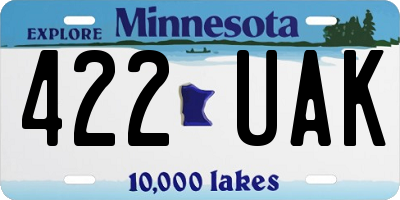 MN license plate 422UAK