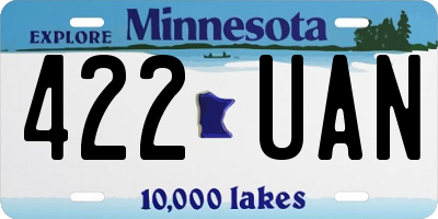 MN license plate 422UAN