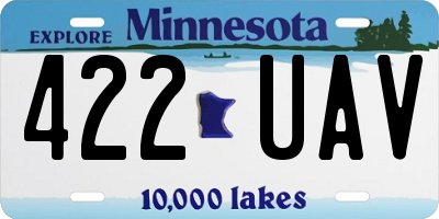 MN license plate 422UAV