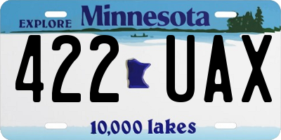 MN license plate 422UAX